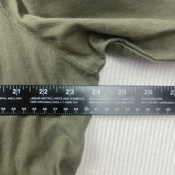 GAP Women’s XL Utility Swing Jacket Linen Cotton Blend Army Green - Picture 9 of 10